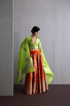 Handwoven Silk Engineered Organza Dupatta