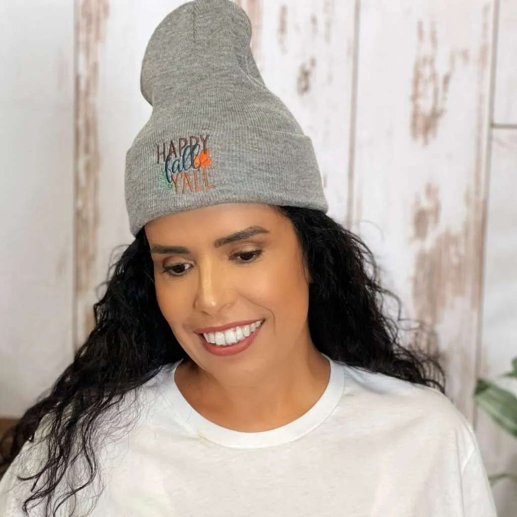 Happy Fall Ya'll Cuffed Beanie