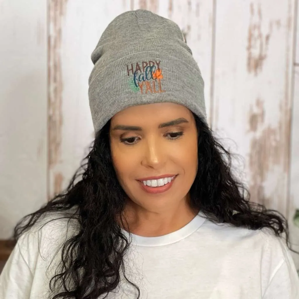 Happy Fall Ya'll Cuffed Beanie