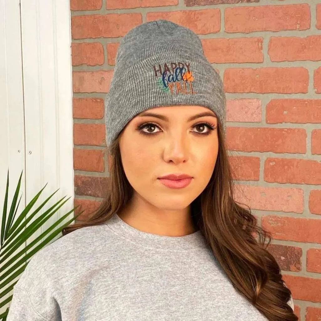 Happy Fall Ya'll Cuffed Beanie