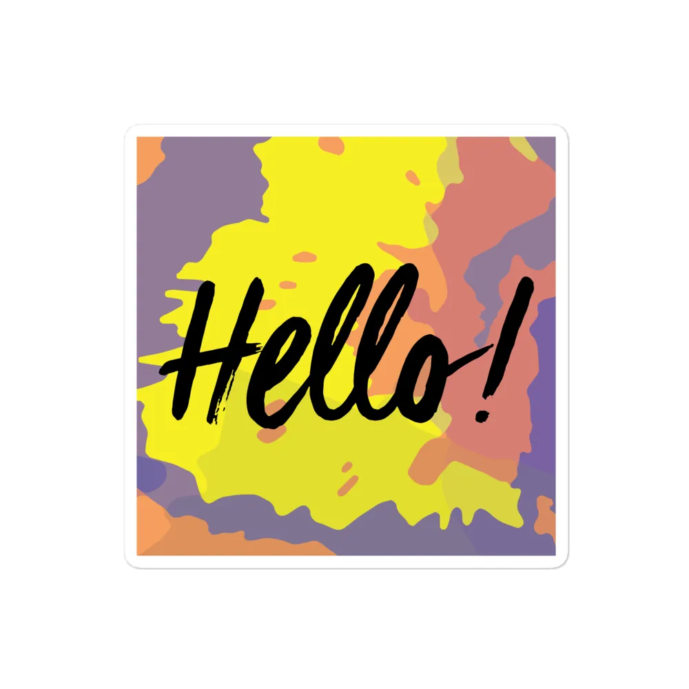 Hello! (Friendly) Colorful Sticker