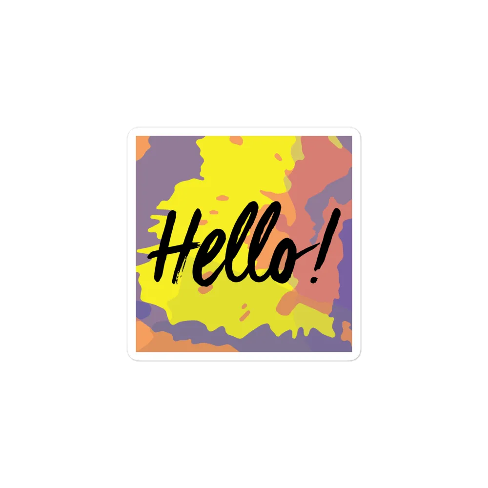 Hello! (Friendly) Colorful Sticker