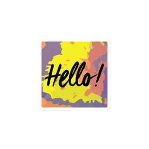Hello! (Friendly) Colorful Sticker