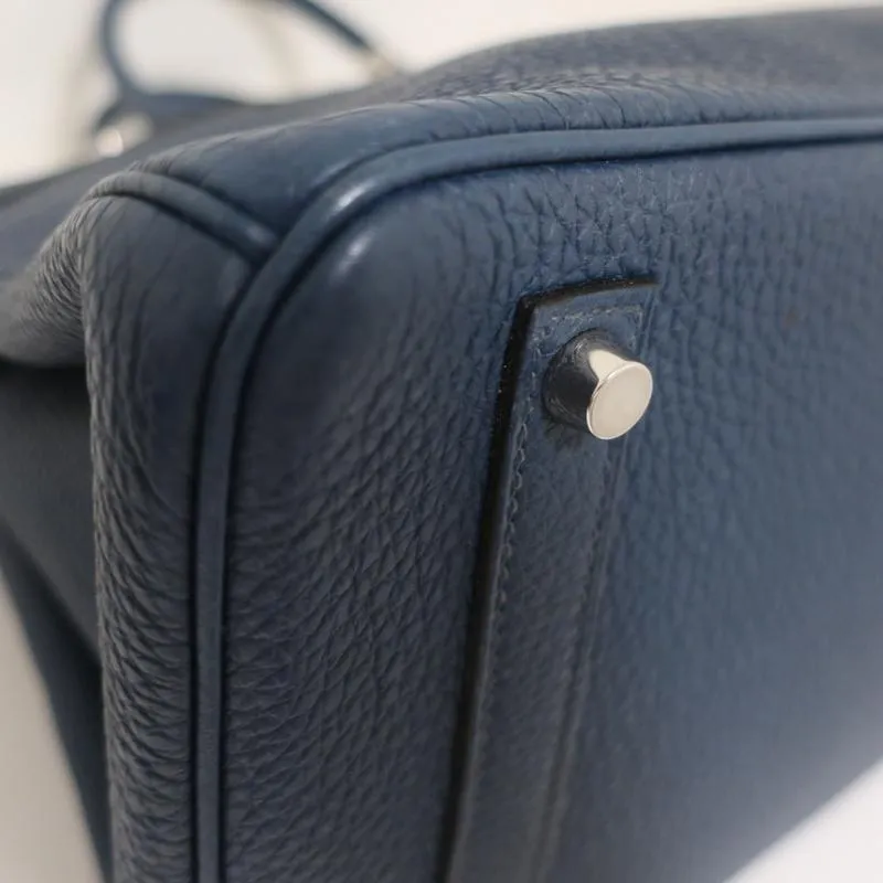 HERMES BIRKIN 35CM BLUE DE MALT CLEMENCE LEATHER PALLADIUM HARDWARE 2009