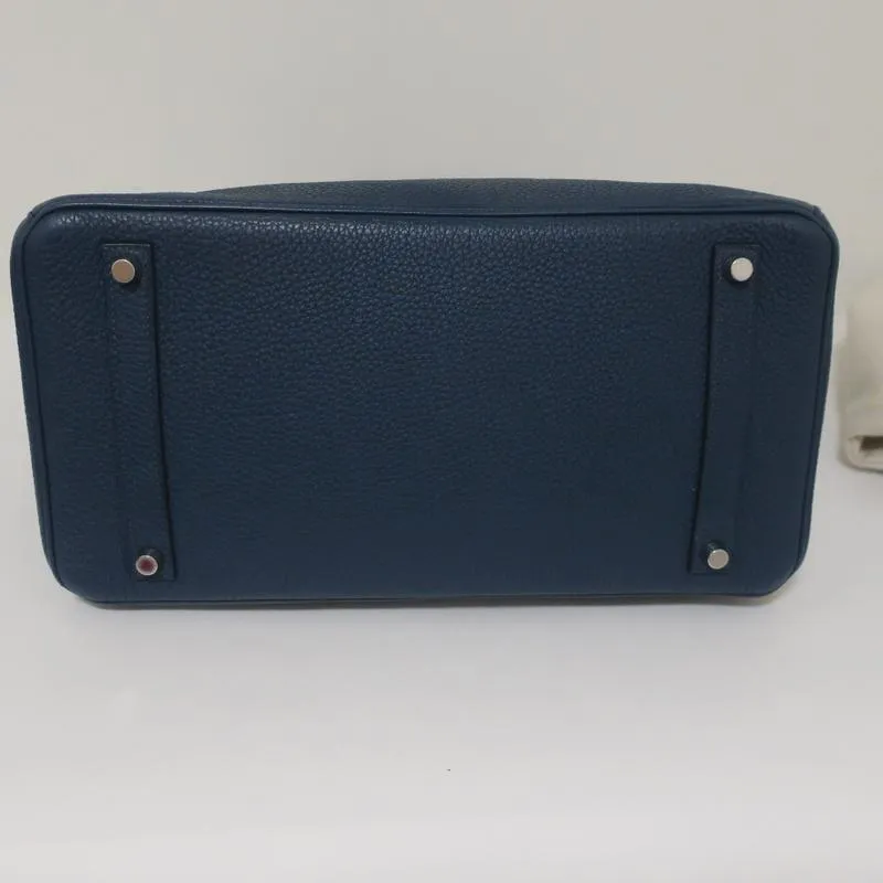 HERMES BIRKIN 35CM BLUE DE MALT CLEMENCE LEATHER PALLADIUM HARDWARE 2009