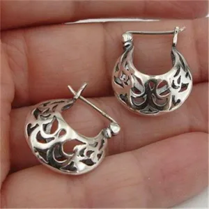 Hoop Earrings filigree 925 Sterling Silver Charming Hadar Designers (sp) SALE