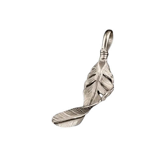 Horizon Blue Silver Twist Feather