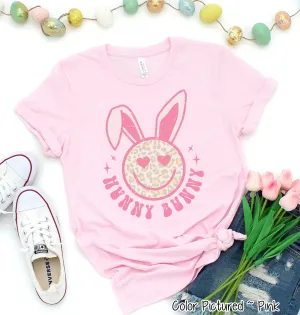 Hunny Bunny Retro Leopard Smiley Face Bunny Tee