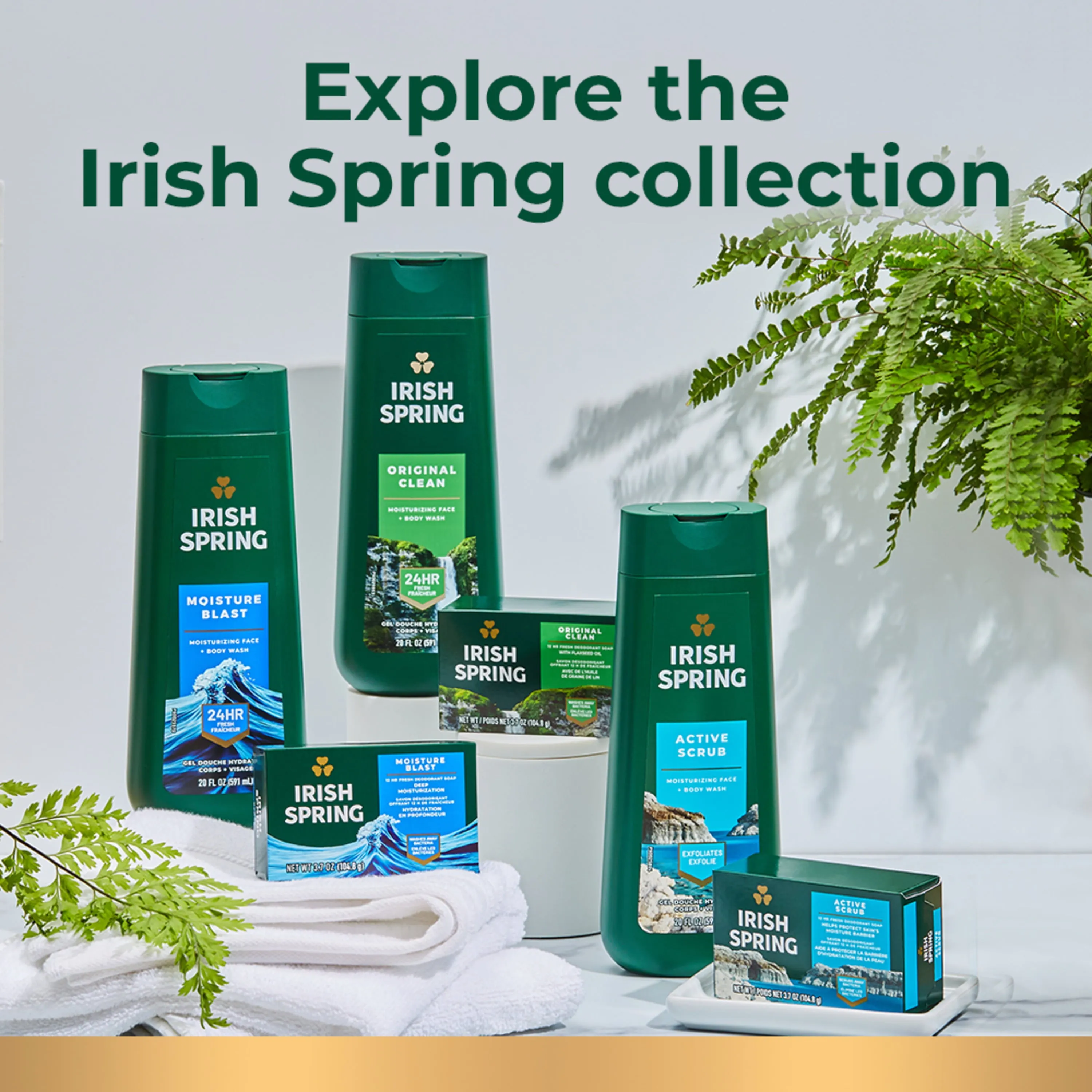 Irish Spring Body Wash for Men, Original Clean Body Wash, 20 Oz, 2 Pack