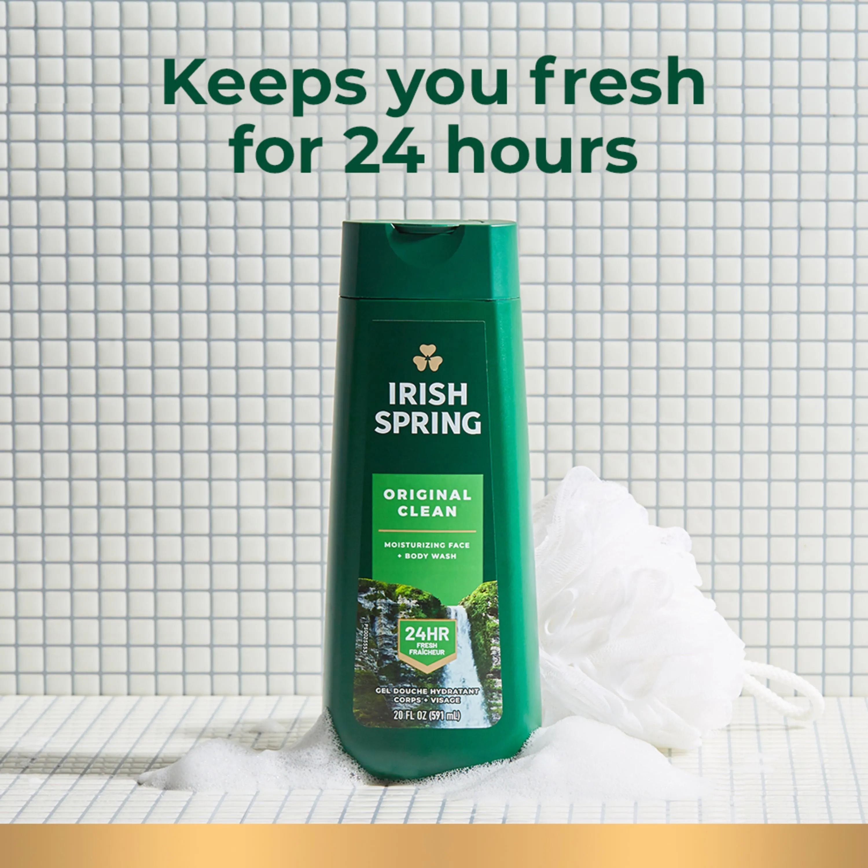 Irish Spring Body Wash for Men, Original Clean Body Wash, 20 Oz, 2 Pack