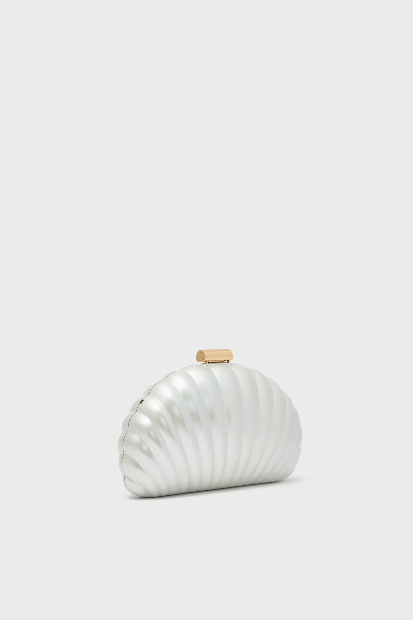 Ivory Monet Pearlized Shell Clutch