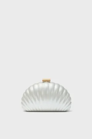 Ivory Monet Pearlized Shell Clutch