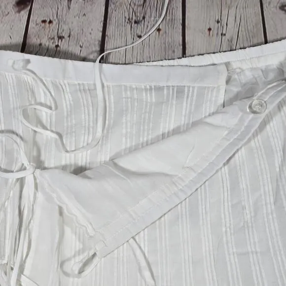 J. Crew Embroidered side-tie skirt in cotton voile White 6 NWT