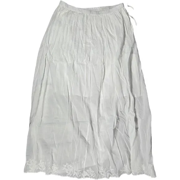 J. Crew Embroidered side-tie skirt in cotton voile White 6 NWT