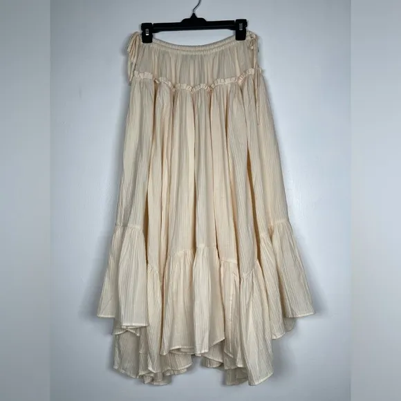 J.CREW Size S Warm Sesame Halter skirt in airy gauze