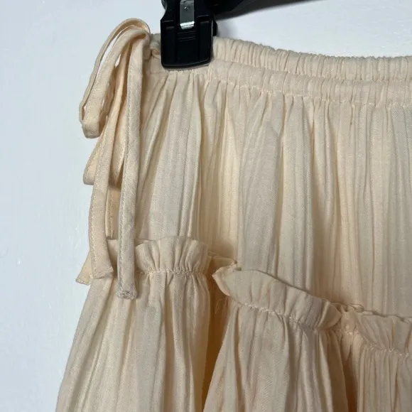 J.CREW Size S Warm Sesame Halter skirt in airy gauze