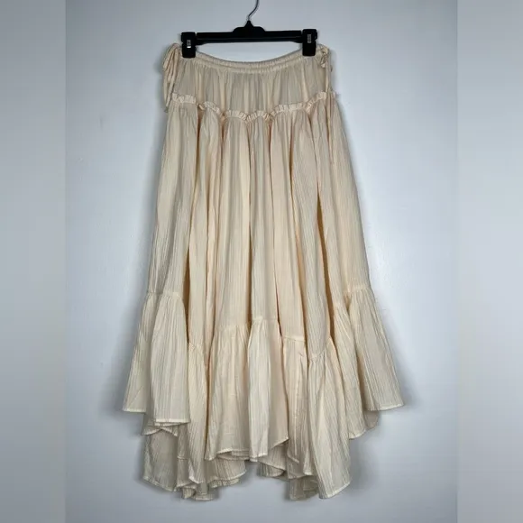 J.CREW Size S Warm Sesame Halter skirt in airy gauze