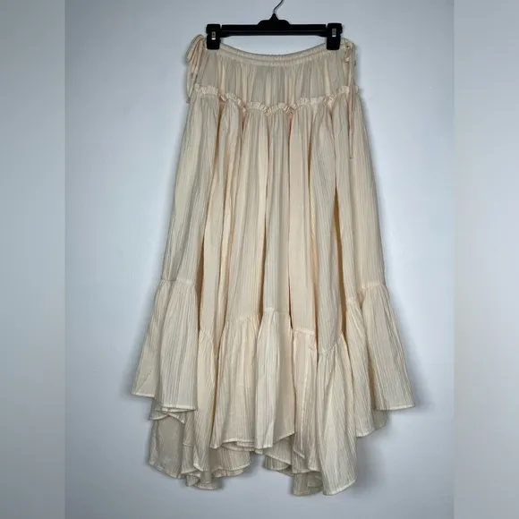 J.CREW Size S Warm Sesame Halter skirt in airy gauze