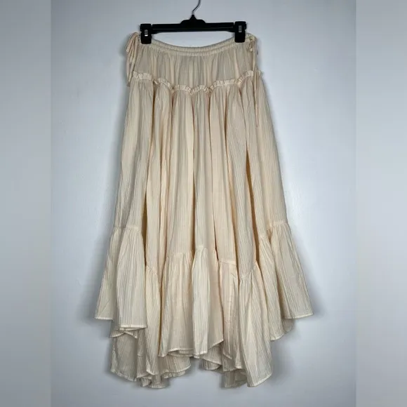 J.CREW Size S Warm Sesame Halter skirt in airy gauze