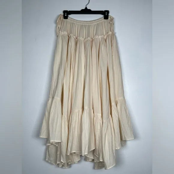 J.CREW Size S Warm Sesame Halter skirt in airy gauze