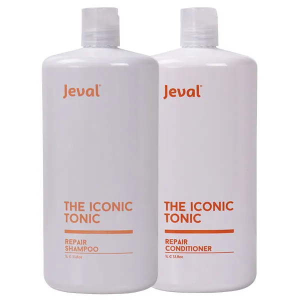 Jeval Iconic Tonic Repair Shampoo & Conditioner Duo 1 Litre