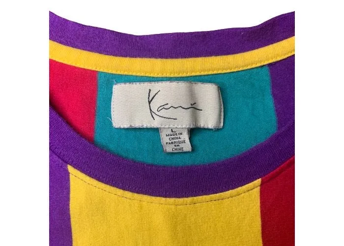 Karl Kani Vertical Stripe Script Tee “Multicolor”