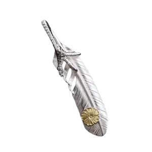 Ken Kikuchi K24 Point Feather with Claw Pendant