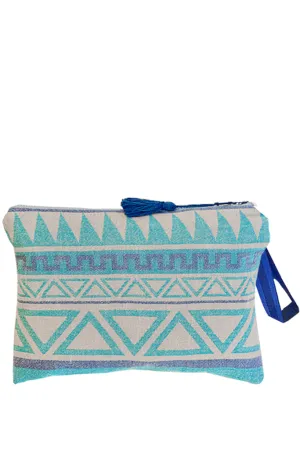 Keros Τιρκουάζ Πολύχρωμο Τσαντάκι Clutch