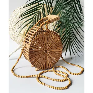 Kiara Circle Bamboo Bead Handbag