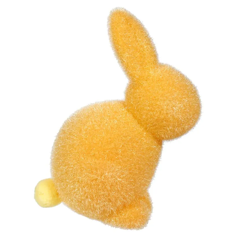 Large Flocked Pastel Seated Bunny