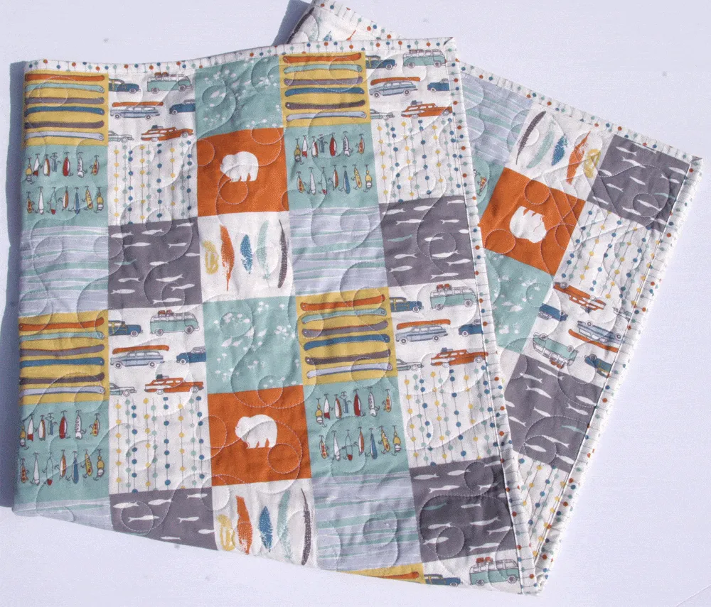 LAST ONES Feather River Quilt Kit, Panel Cheater Top Wholecloth, Woodland Patchwork
