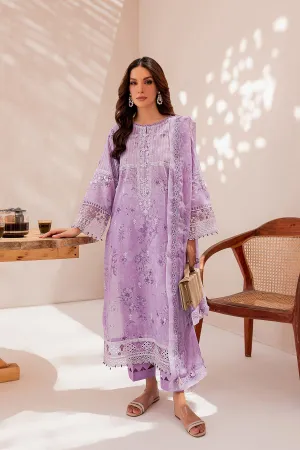 Lavender Ray | Farasha Mehak Festive Lawn SS 23 | Unstitched Embroidered Collection