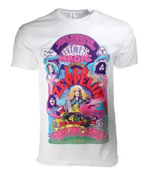 Led Zeppelin Colorful Electric Magic White T-Shirt