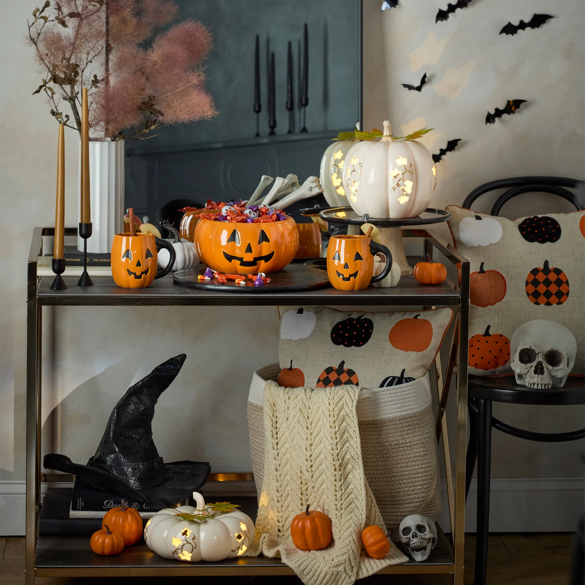 Lighted Pumpkin Small Centerpiece