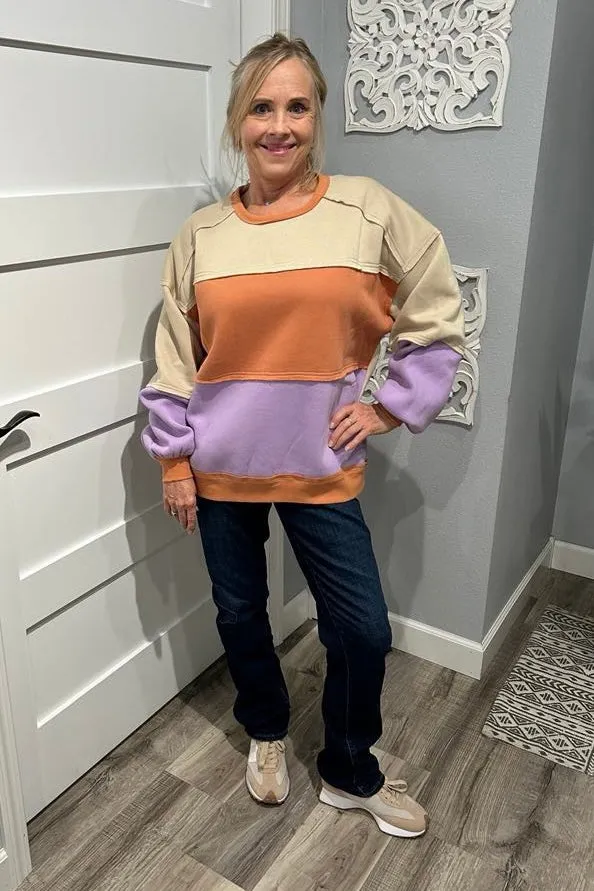 Lindsay Khaki Colorblock