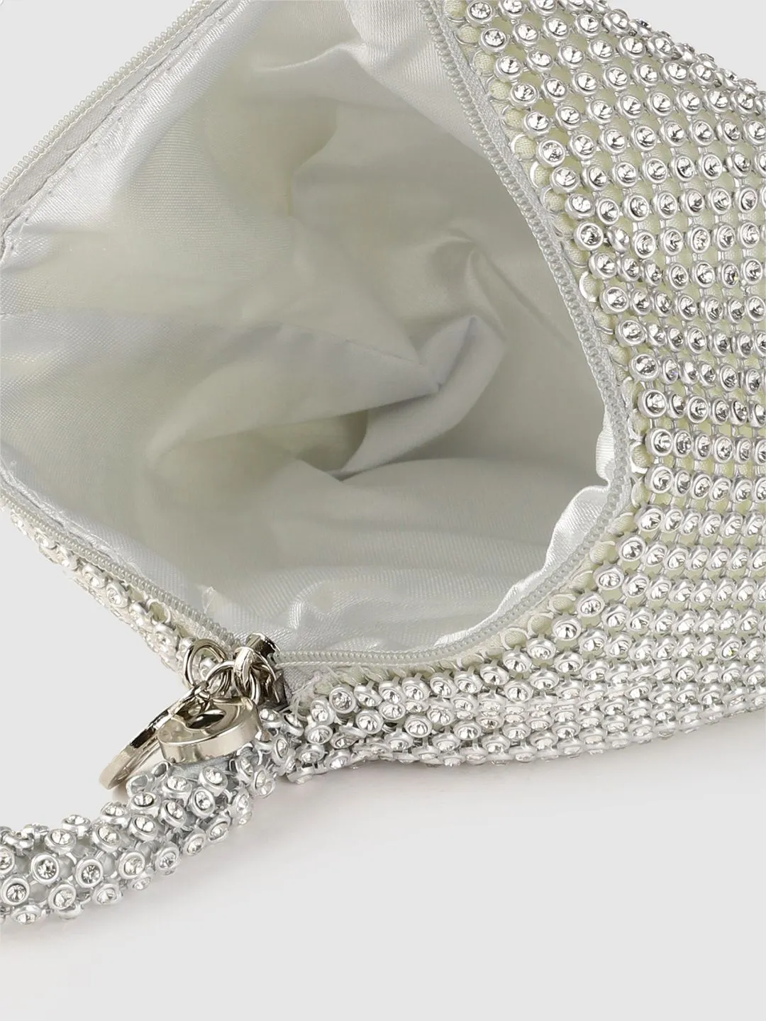 Lino Perros Silver-Toned Embellished Potli Clutch