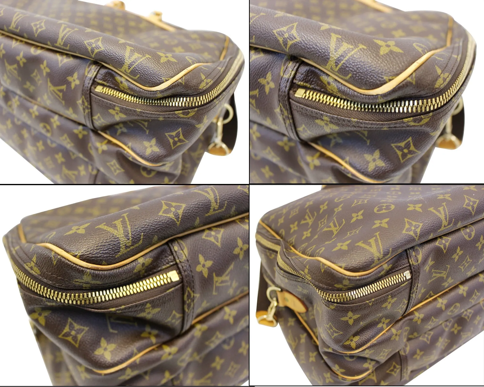 LOUIS VUITTON Alize 3 Monogram Canvas  Poche Soft Suitcase Bag