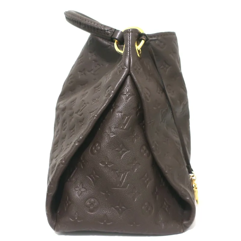 Louis Vuitton Artsy MM Hobo Dark Brown Monogram Empreinte Leather Shoulder Bag