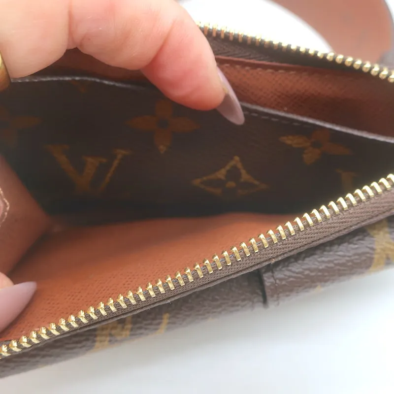 Louis Vuitton Ceinture Pochette Duo Belt Bag Brown Monogram Canvas Size 32 NEW