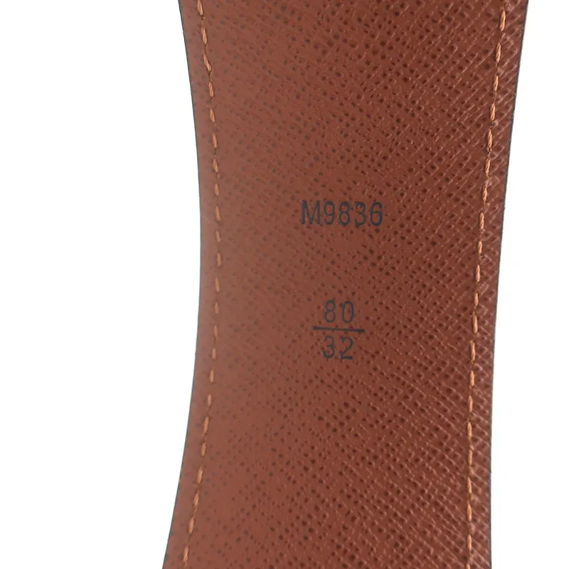 Louis Vuitton Ceinture Pochette Duo Belt Bag Brown Monogram Canvas Size 32 NEW