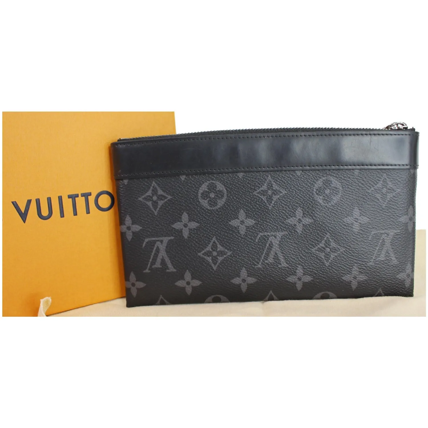 LOUIS VUITTON Discovery Pochette PM Monogram Eclipse Pouch Black