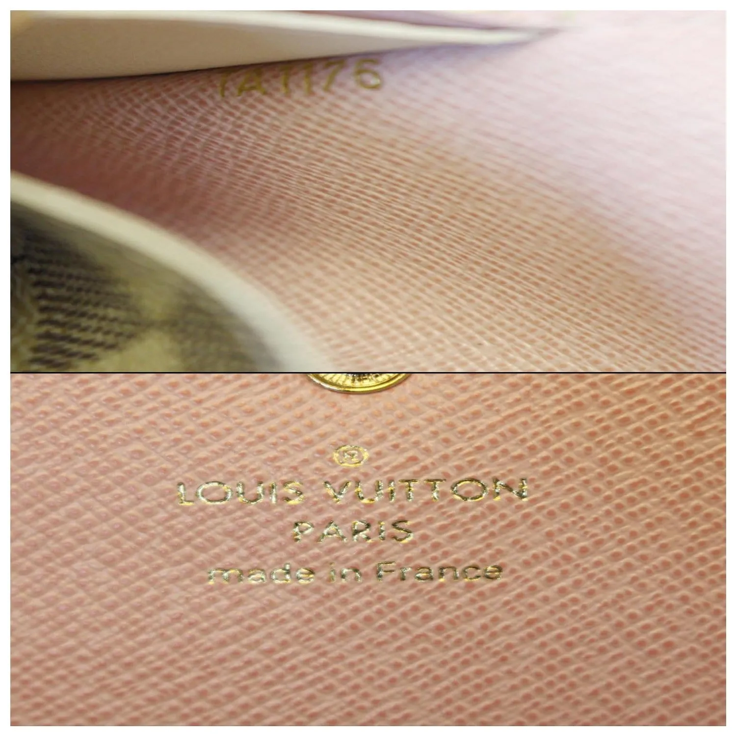 LOUIS VUITTON Emilie Damier Azur Wallet Rose Ballerine