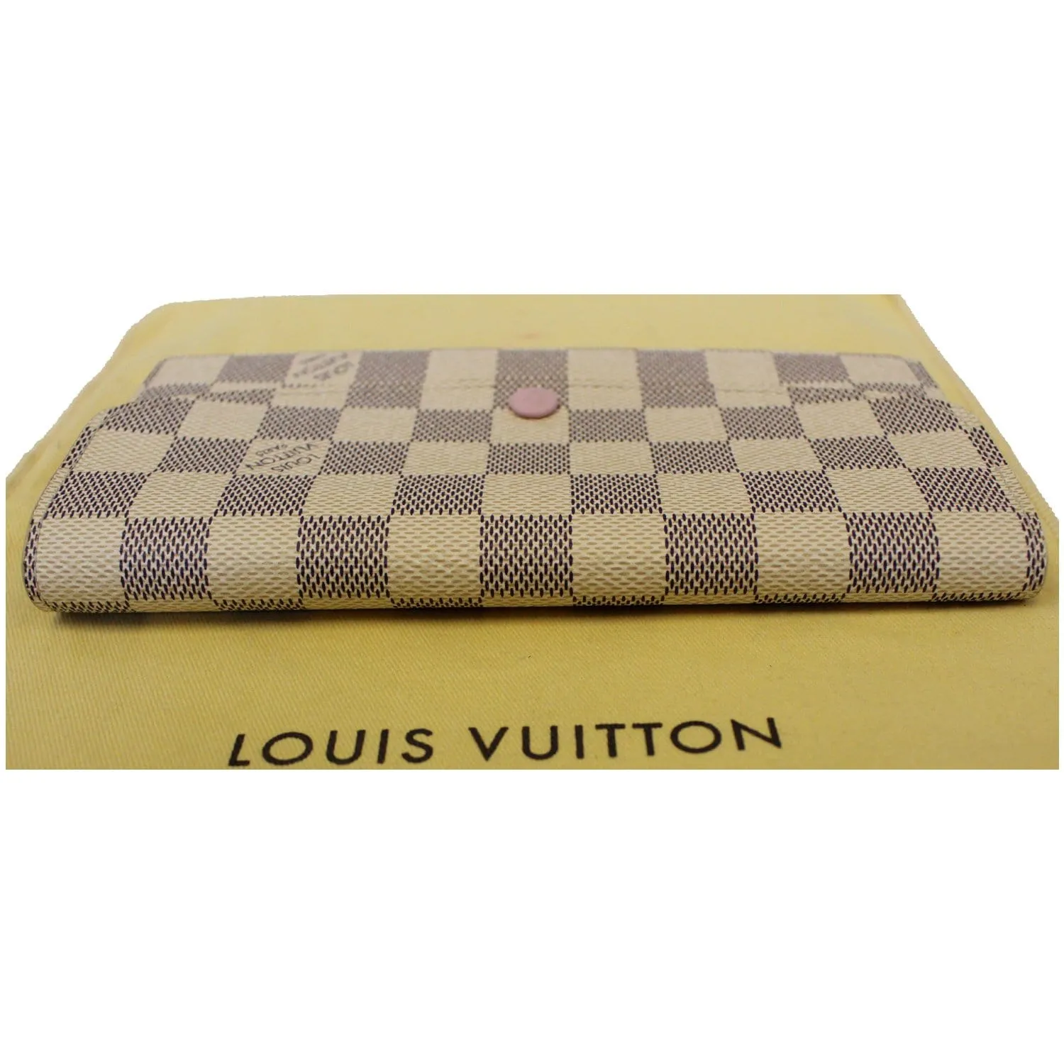 LOUIS VUITTON Emilie Damier Azur Wallet Rose Ballerine