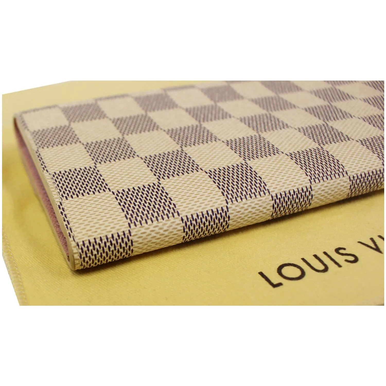 LOUIS VUITTON Emilie Damier Azur Wallet Rose Ballerine