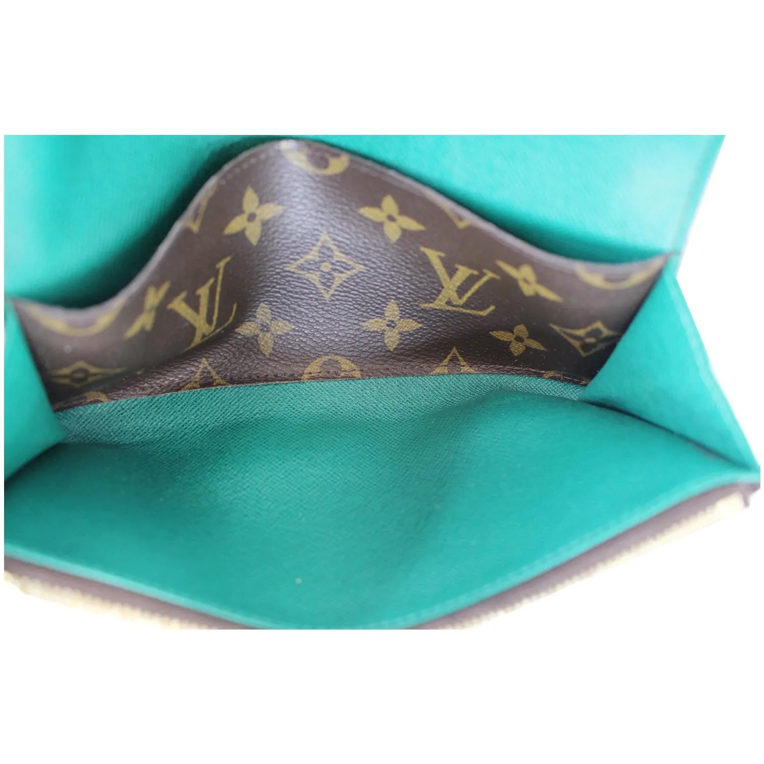 LOUIS VUITTON Emilie Monogram Canvas Wallet Brown