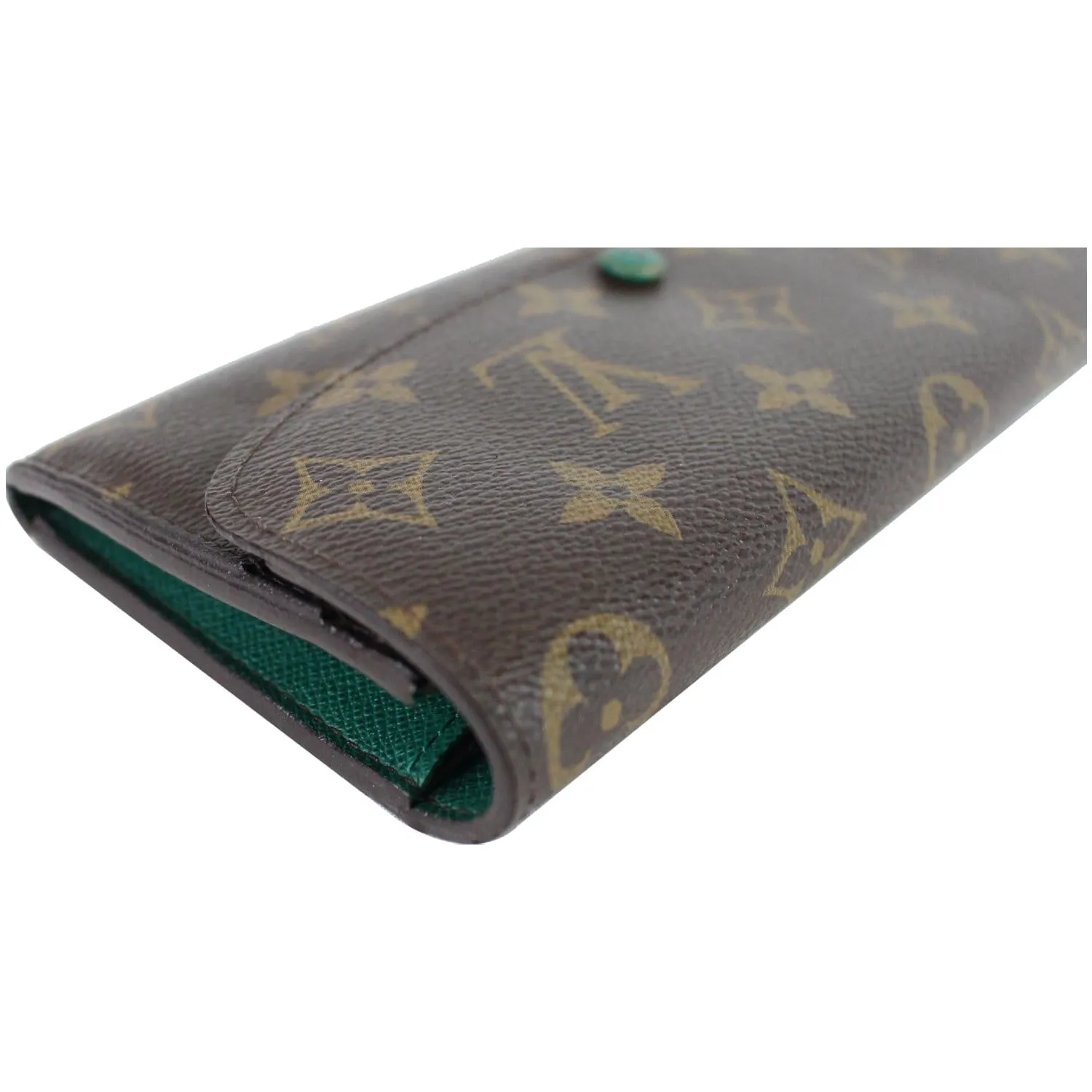 LOUIS VUITTON Emilie Monogram Canvas Wallet Brown