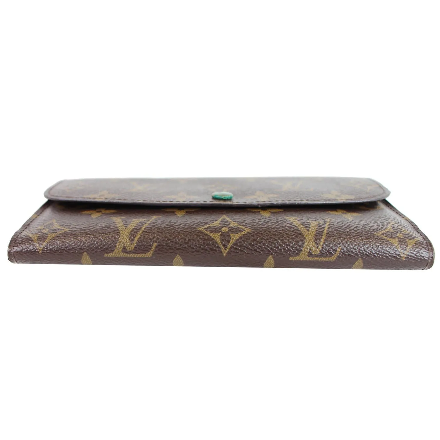 LOUIS VUITTON Emilie Monogram Canvas Wallet Brown