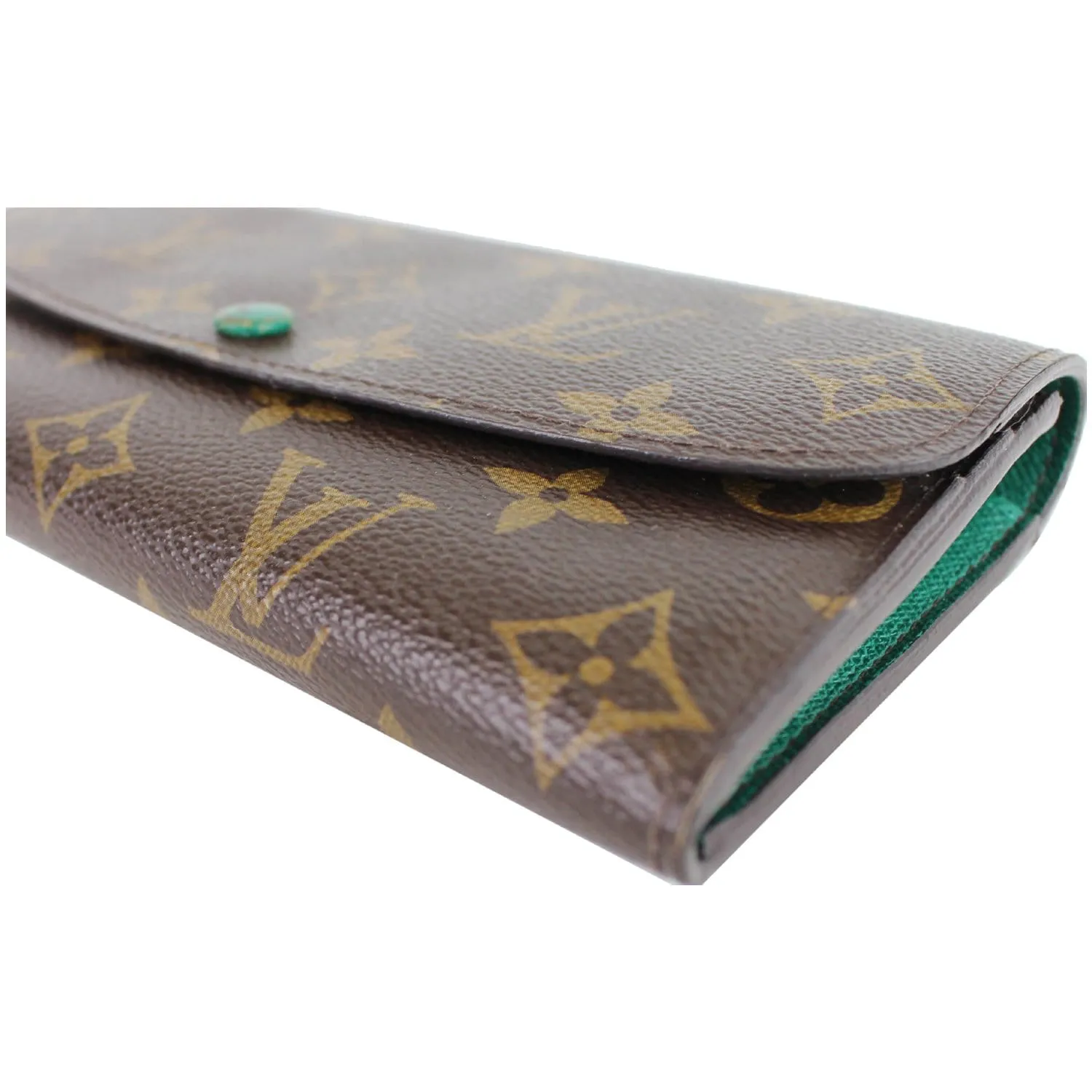LOUIS VUITTON Emilie Monogram Canvas Wallet Brown