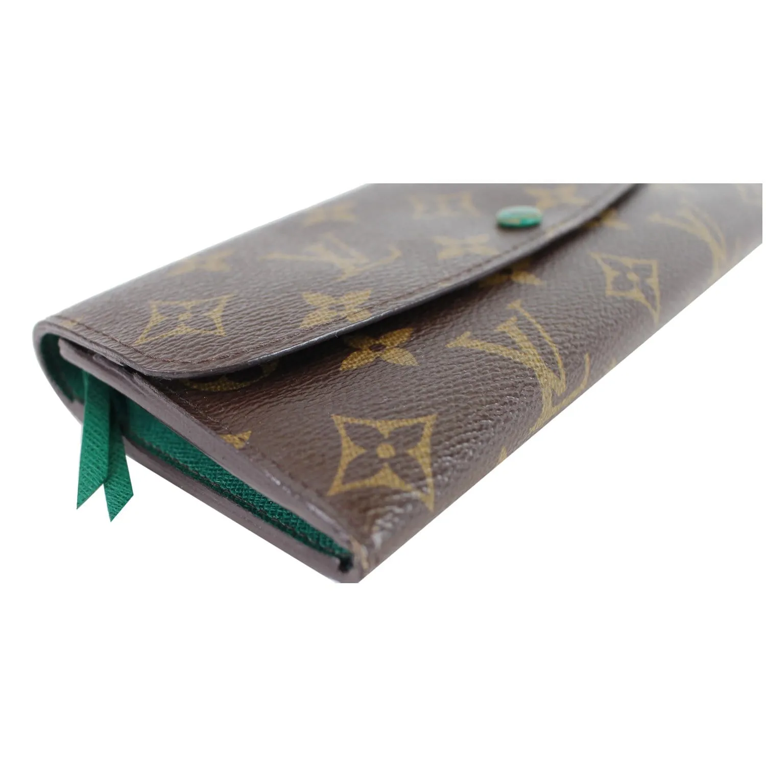 LOUIS VUITTON Emilie Monogram Canvas Wallet Brown