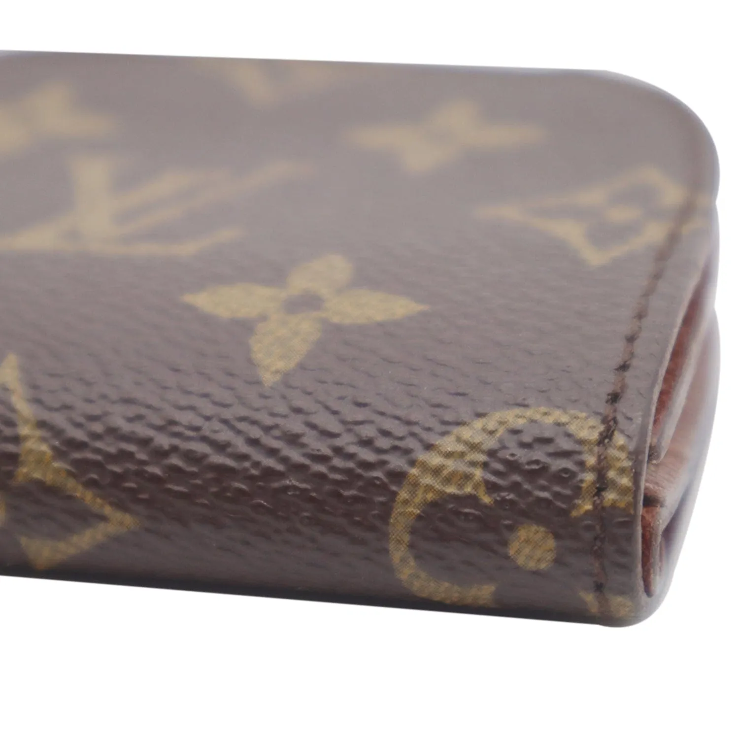 LOUIS VUITTON Monogram Canvas Porte Monnaie Gousset Coin Purse Brown